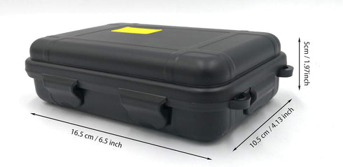 Anti-Pressure Shockproof Container Box Plastic Dry Storage Box with Foam Floating Survivor Dry Case for Outdoors (Black)...