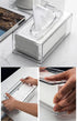 Cq acrylic Tissue Box Holder,Clear Tissue Box Cover Rectangle for Kleenex Tissue Cube Box,Napkin,Facial Tissue Dispenser Box Case for Countertop,B...