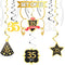 LINGTEER Happy 35th Birthday Decorations - 12 Pcs Birthday Black & Gold Foil Swirls Streamer Set,Cheers to 35 Years Old Bday Party Gift Decoration...