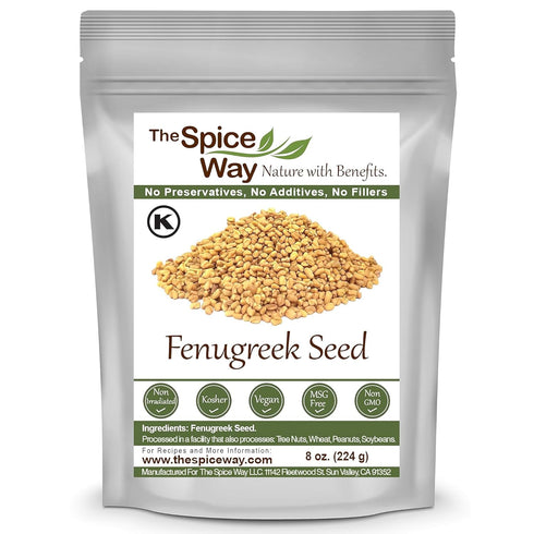 The Spice Way Fenugreek Seeds - Whole (8 oz) great for Indian curry seasoning...