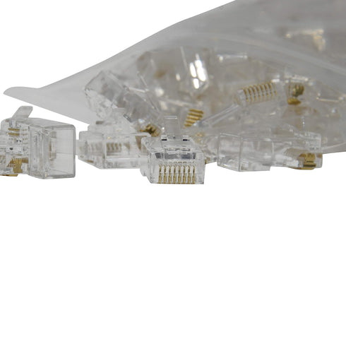 100pcs RJ45 Pass Through Modular Plug Network Cable Connector End 8P8C CAT6...