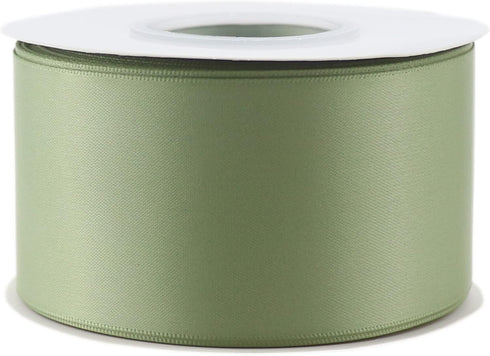 Sage Green Ribbon Double Face Satin Ribbon 2 Inch Moss Ribbon for Wedding Bridal Bouquet Baby Shower Party Decorations - 25Yards...