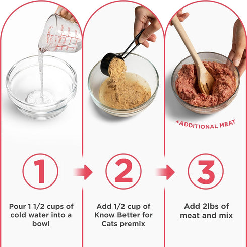 Know Better for Cats – Beef Recipe, RAW Cat Food Premix/Supplement for Making Homemade Cat Food, All Natural, Holistic Veterinarian Approved, Grai...