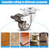 Nefish 1.5 Inch Caster Wheels Rubber Castor with Brake 360 Degree Rotation Top Plate Swivel Casters for Furniture, Table and Toolbox, 300 Pounds C...