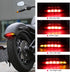 Motorcycle Chopped Rear Fender Edge LED Brake License Plate Tail Light Stop Running Light Turn Signal Lamp Compatible with Harley Sportster XL883N...