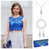 Jadive 4 Pcs Clutch Purses Bag for Women Evening Rhinestone Jewelry Set Bling Necklace Earrings Bracelet for Prom...