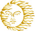 Vintage Sun Stencil, 14 x 12 inch (L) - Celestial Art Nouveau Deco Wall Stencils for Painting Template...