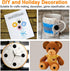 Mixed Sewing Buttons 160Pcs, Round Black 4-Hole Craft Buttons, 5 Sizes White Resin Button, with Separate Compartment Storage Box, Suitable for Sew...