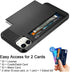 Vofolen Case for iPhone 11 Case Wallet Credit Card Holder ID Slot Sliding Door Hidden Pocket Anti-Scratch Dual Layer Hybrid Bumper Armor Protectiv...