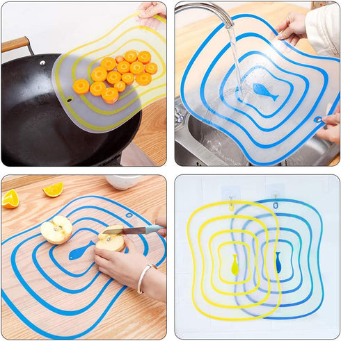 Sonku 10 Packs Kitchen Knife Set, Cooking Knives with Cutting Boards for Kids and Adults -Multi Colors...