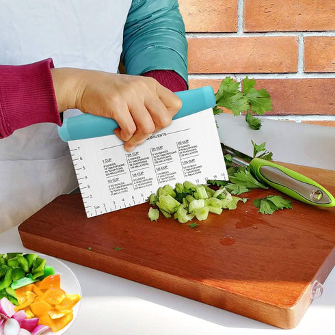 4TH Bench Scraper - Professional Stainless Steel Dough&Pastry Cutter, Multi-Purpose Kitchen Essential Gadget, Food-Safe Chopping Board Aid, Perfec...
