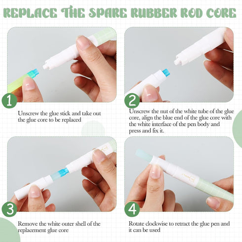3 Pcs Fabric Glue Pen with Glue Pen Refill Water Soluble Colorful Fabric Glue Stick for English Paper Piecing Patchwork Sewing...