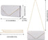 Larcenciel Clutch Purses for Women, Sparkling Envelope Evening Bag with Detachable Chain...