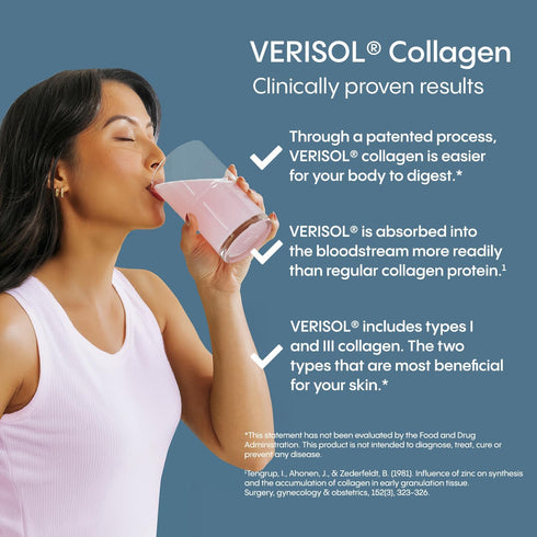 Hydralyte Verisol Collagen Packets with Electrolytes, Hydration Packets with Collagen for Women and Men, Electrolytes Powder with Collagen for Tra...