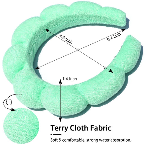 Headbands for Women Spa Headband for Washing Face,Facial Mask,Makeup and Skin Care,Gifts for Women and Teen Girl Gifts Trendy Stuff Light Green...