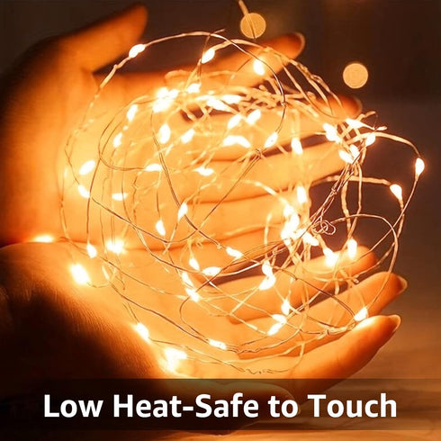 Olafus 16 Pack Christmas Fairy Lights Battery Operated Warm White, Halloween Small String Lights Copper Wire 20 LED 7ft, IP68 Waterproof Bottle Li...