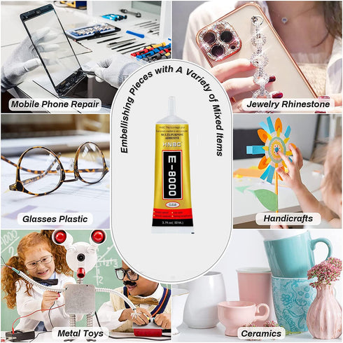 E8000 Jewelry Rhinestones Glue,High Performance Liquid Glue,Inlay Glue, Pendant Adhesive,50g Craft Adhesive Glue with Precision Tip Multifunctiona...
