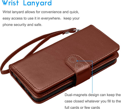 Tekcoo for Galaxy Note 9 Case, for Note 9 Wallet Case, PU Leather ID Cash Credit Card Slots Holder Carrying Folio Flip Cover [Detachable Magnetic ...