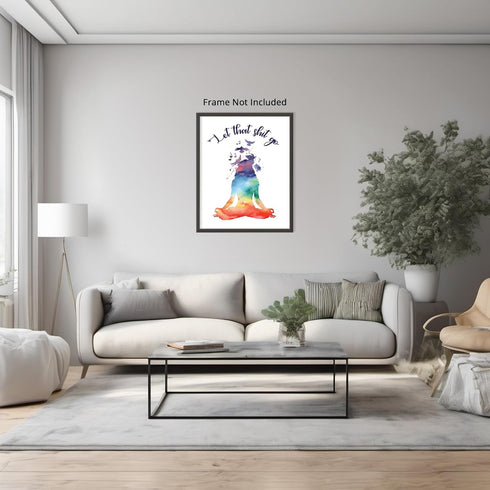 Posterizer 1 pcs-let that shit go- funny encouraging quote-Comedy Art-Motivational & Inspirational Art-Gift for Woman, Women, Wife, Girlfriend- UN...