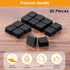 Rubber Feet for Electronics 20PCS Tall Square - Black Rubber Bumpers Self Adhesive, Adhesive Rubber Feet for Cutting Board, Stick on Small Rubber ...