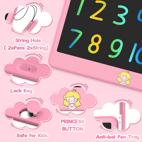 LCD Writing Tablet for Kids 12 Inch, Kids Learning Toys Drawing Pad for Girls Boys, Erasable Doodle Board for Toddlers 3 4 5 6 7 8 Year Old Travel...