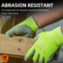 Vgo... 10-Pairs Safety Work Gloves, Gardening Gloves, Polyurethane Coated, Dipping Gloves, Latex Free (Size L, Yellow, PU2103)...