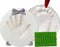 Baby Handprint Footprint Keepsake Ornament Kit (Makes 2) - Bonus Stencil for Personalized Christmas, Newborn, New Mom & Shower Gifts. 2 Easels! No...