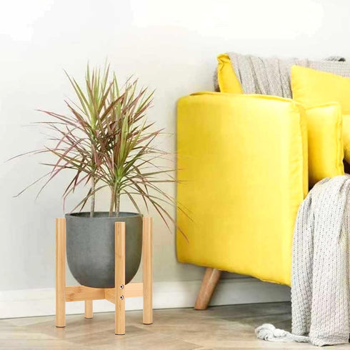 Wood Plant Stand Indoor, Mid Century Modern Indoor Plant Stand, Wooden Plant Holder Bamboo Plant Stand, Modern Flower Pot Stand for Indoor, Outdoo...