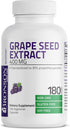 Bronson Grape Seed Extract 400 mg - Antioxidant & Immune Support - Standardized Extract with 95% Proanthocyanidins- Non GMO, 180 Vegetarian Capsul...