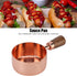 Mini Sauce Pan, Rose Gold Stainless Steel Butter Warmer with Pour Spout and Wooden Handle for Home Kitchen Cooking Ware(1/4cup)...