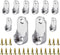 10Pcs Zinc Alloy Oval Closet Rod End Supports Fit Oval Rod 18 x 35 mm...