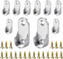 10Pcs Zinc Alloy Oval Closet Rod End Supports Fit Oval Rod 18 x 35 mm...