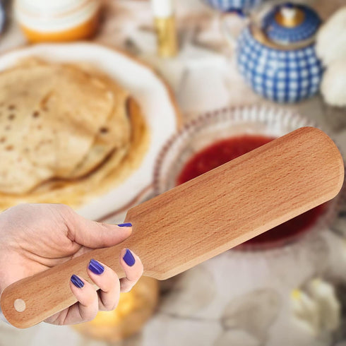 Crepe Spreader and Spatula Kit,Professional Crepe Pan Maker Tools,Soft and Flexible to Fit Any Crepe Pan Maker,Crepes Spreader Set,Crepe Spatula S...