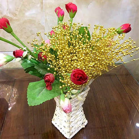 XINHUIDALSQ 100Pcs Pearl Bouquet Party Decoration Pearl String Beaded Garland – 4mm Beads Garlands for Christmas Decoration Wedding Party Decorati...