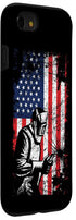 iPhone SE (2020) / 7 / 8 Welder Gifts American Flag Patriotic Distressed Welding Case...