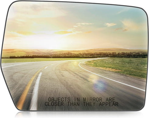 Passenger Right Side Power Heated Convex Mirror Glass Fits for 2004-2014 Ford F-150 Replacement for 4L3Z-17K707-DA...