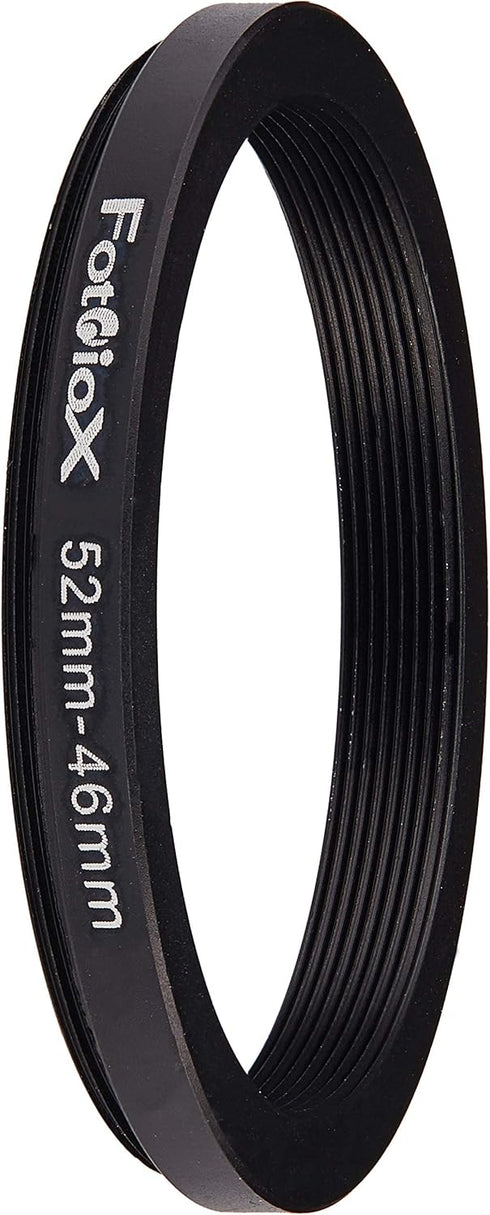 Fotodiox Metal Step Down Ring, Anodized Black Metal 52mm-46mm, 52-46 mm...
