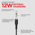 Lightning Mfi Certified Cable 12W Optimal Charging, Durable 50000x 360° Bendable Test 26cm Length, Compatible with iPhone, Ipad and iPod...