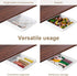 2 Pcs Under Desk Drawer, Self-Adhesive Hidden Desktop Organizer, Attachable Plastic Desk Drawer Slide Out, Table Storage Tray for Pencil Pen Stati...