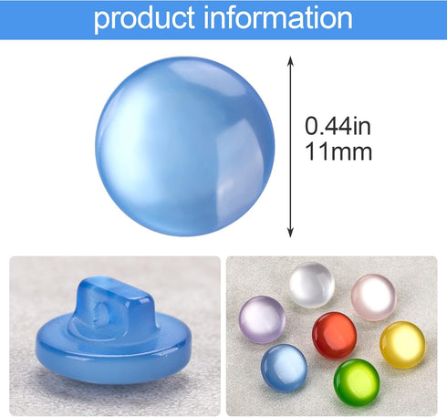 PAGOW 120pcs 11mm Colorful Mushroon Sewing Buttons Craft Resin Pearl Fasteners Scrapbooking DIY Christmas Valentines Birthday for Kids Clothes Coa...