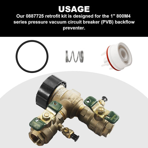 for Watts 800M4 1/2" & 3/4" Vent Float Repair Kit - Freeze Resistant, Fits 0887725 887725 RK 800M4-FR-V...