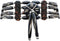 American Indian Style Bone Choker Necklace, 4 Row Slotted Mocha Traditional Hairpipe Beads, Unisex Adjustable...