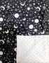 Baby Blanket for Girls Boys Black Moon Star Minky Super Soft Double Layer Receiving Blanket with Dotted Backing for Newborns Nursery Stroller Rece...