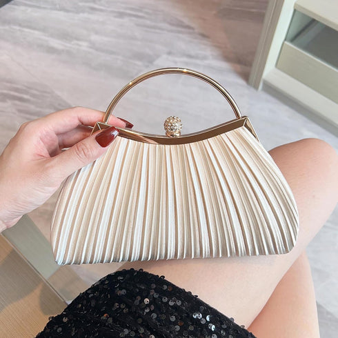 Clutch Purses for Women Evening Bags With Detachable Chain Strap for Cocktail Party Wedding with Pleated...