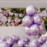 AULE Metallic Light Purple Latex Balloons 50 Pcs 12 inch Chrome Lavender Balloons Lilac Helium Balloons Happy Birthday Graduation Gender Reveal Pa...