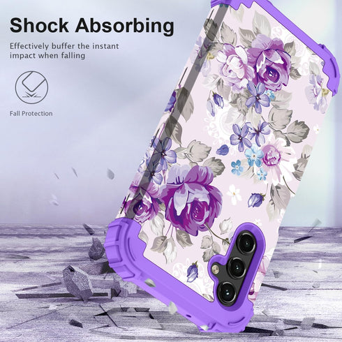 Hocase for Galaxy A15 5G Case, Heavy Duty Shockproof Protection Soft Silicone Rubber Bumper+Hard Plastic Hybrid Protective Case for Samsung Galaxy...