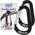 Stroller Hooks for Hanging Diaper Bags - Mommy Stroller Clip and Stroller Accessories Organizer Hook - Large Carabiner Clips for Mom Purse Shoppin...