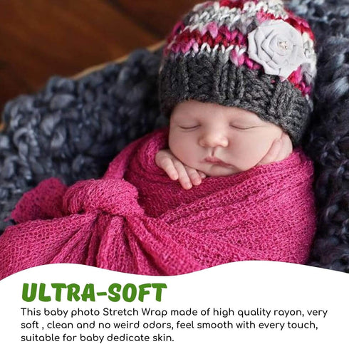 Sunmig Newborn Baby Stretch Wrap Photo Props Wrap-Baby Photography Props (Rose)...