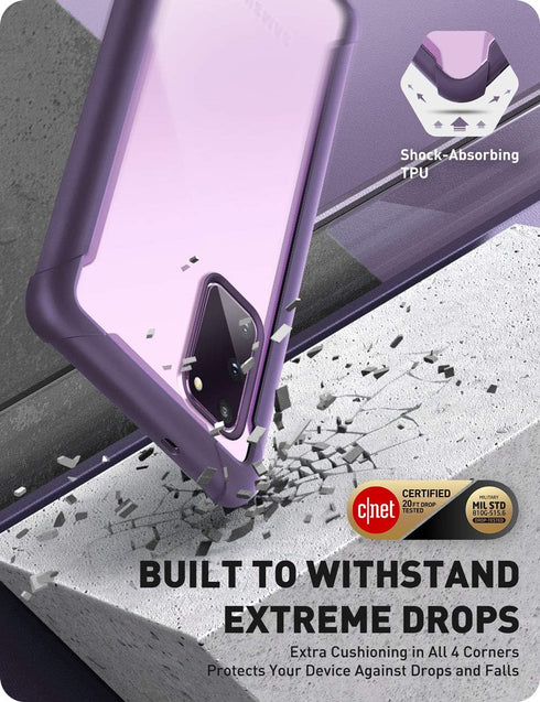 i-Blason Ares Series Designed for Samsung Galaxy S20 FE 5G Case (2020 Release), Dual Layer Rugged Clear Bumper Case with Built-in Screen Protector...