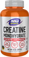 NOW Sports Nutrition, Creatine Monohydrate Powder, Mass Building*/Energy Production*, 8-Ounce...